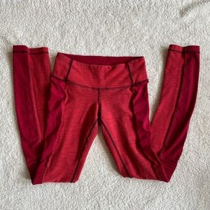 Lululemon Heather Red Full Length Leggings 4
